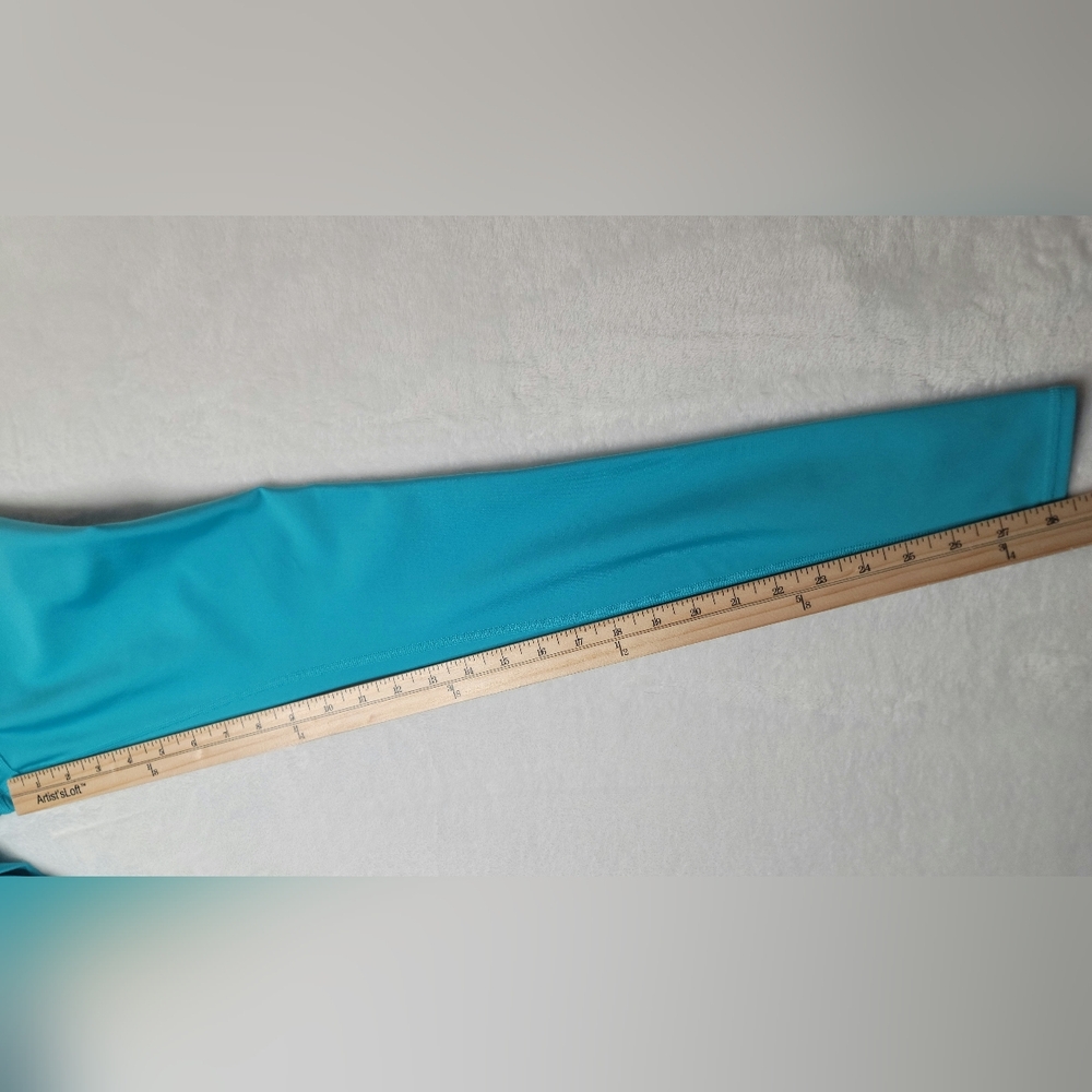 ALO Yoga High Waist Airlift Legging Full Length Sz XS Bright Aqua Blue W5766R - Picture 4 of 16